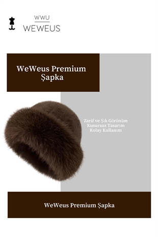 WeWeus Kahverengi Tüylü Kürk Görünümlü Kışlık Premium Kadın Şapka