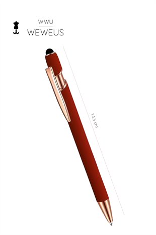 WeWeus Kırmızı Düz Geçmeli Tasarım Lüks Tükenmez Kalem