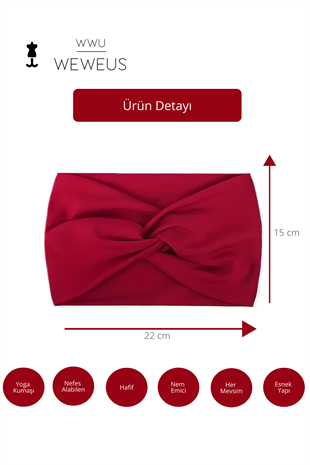 WeWeus Kırmızı Düz Premium  Kadın Saç Bandı