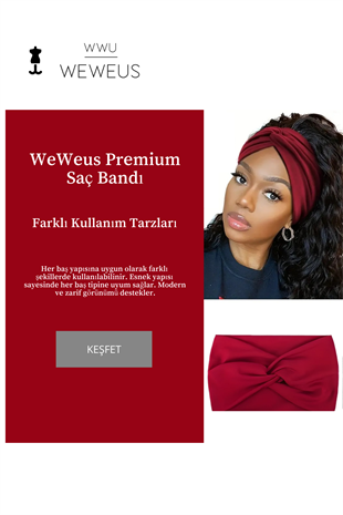 WeWeus Kırmızı Düz Premium  Kadın Saç Bandı