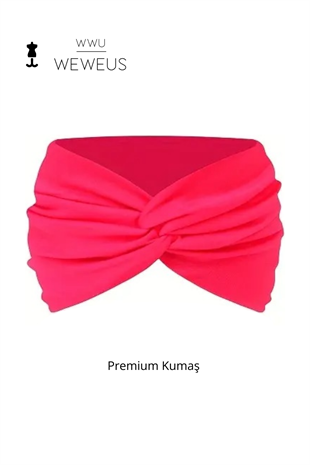 WeWeus Koyu Pembe Düz Premium Kadın Saç Bandı