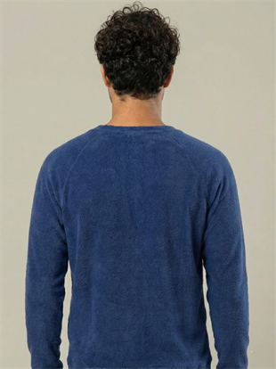 Weweus Lacivert Havlu Kumaş Sweatshirt 240