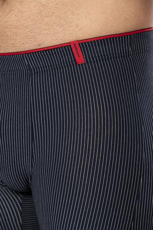Weweus Lacivert Pamuk Elastan Çizgili Boxer 14921