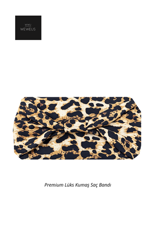 WeWeus Leopar Premium Kadın Bohem Saç Bandı