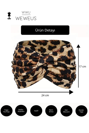 WeWeus Leopar Premium Kadın Saç Bandı