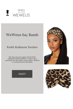 WeWeus Leopar Premium Kadın Saç Bandı