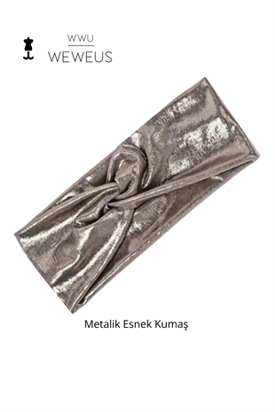WeWeus Metalik Toprak Renk Premium Kadın Saç Bandı