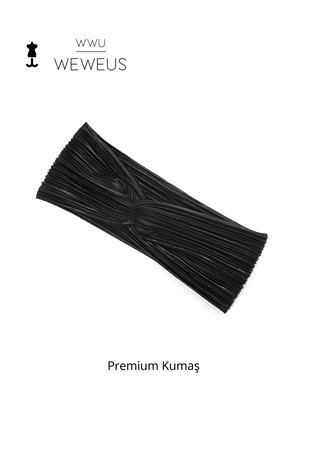 WeWeus Parlak Siyah Renk Premium Kadın Saç Bandı