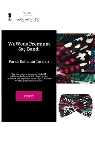 WeWeus Renkli Leopar Desen  Kadın Saç Bandı