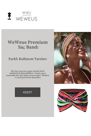 WeWeus Renkli Premium Kadın Saç Bandı