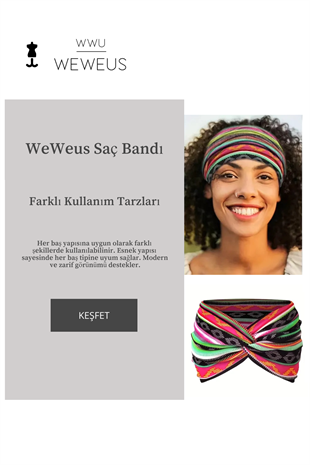 WeWeus Renkli Premium Kadın Saç Bandı