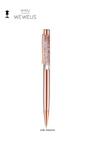 WeWeus Rose Bronz Pullu Tasarım Lüks Tükenmez Kalem