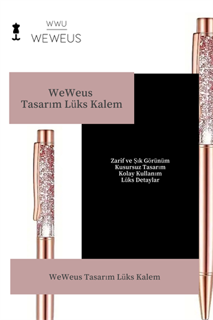 WeWeus Rose Bronz Pullu Tasarım Lüks Tükenmez Kalem