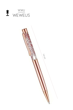 WeWeus Rose Bronz Pullu Tasarım Lüks Tükenmez Kalem