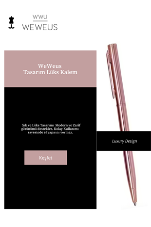 WeWeus Rose Düz Tasarım Lüks Tükenmez Kalem