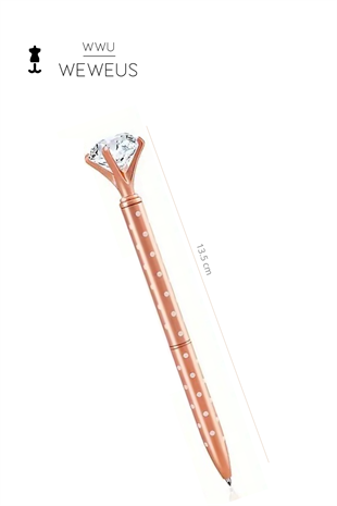WeWeus Rose Puantiyeli Tasarım Kristal Lüks Tükenmez Kalem
