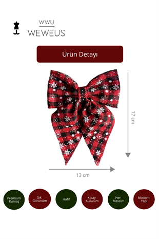 WeWeus Siyah Beyaz Kar Taneli Kurdela Fiyonk Toka