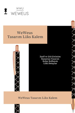 WeWeus Siyah Desenli Tasarım Lüks Tükenmez Kalem
