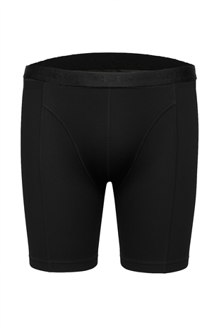 Weweus Siyah Erkek Süper İnce Doğal Bambu Lüks Uzun Boxer 1014