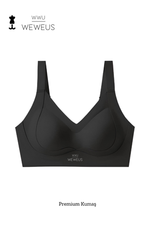 Weweus Siyah Ghost Dikişsiz Desteksiz Rahat Sütyen