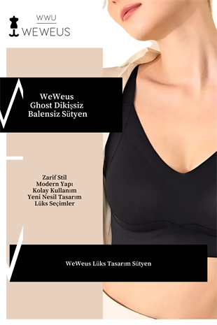 Weweus Siyah Ghost Dikişsiz Desteksiz Rahat Sütyen