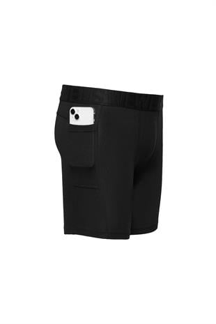 Weweus Siyah Gizli Cepli Erkek Uzun Boxer