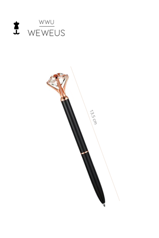 WeWeus Siyah Kristal Tasarım Lüks Tükenmez Kalem