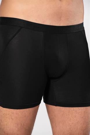 Weweus Siyah Micro Modal Premium Erkek Uzun Boxer Tiril Tiril Serinleten Etki 1419