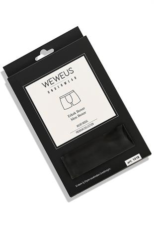 Weweus Siyah Micro Modal Premium Erkek Boxer 1418