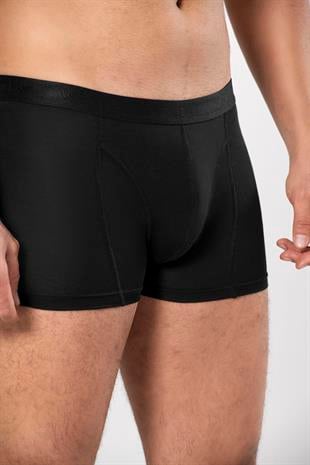 Weweus Siyah Micro Modal Premium Erkek Boxer Tiril Tiril Serinleten Etki 1418