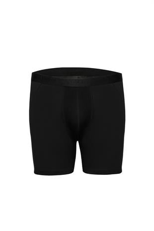 Weweus Siyah Micro Modal Premium Erkek Uzun Boxer 1419