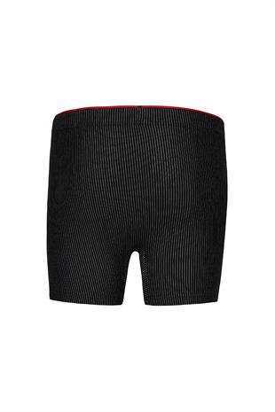 Weweus Siyah Pamuk Elastan Çizgili Boxer 14921
