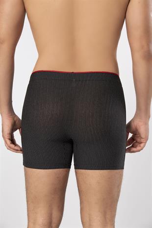 Weweus Siyah Pamuk Elastan Çizgili Boxer 14921