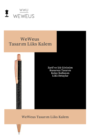 WeWeus Siyah Pul Desen Tasarım Lüks Tükenmez Kalem
