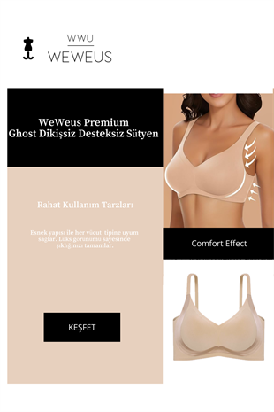 Weweus Ten Rengi Ghost Dikişsiz Desteksiz Rahat Sütyen