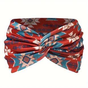 WeWeus Turuncu Baklava Desen  Kadın Saç Bandı