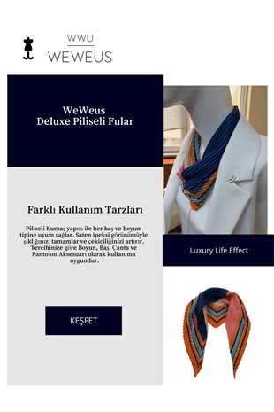 WeWeus Yazlık Renkli Kare Desen Lüks Piliseli Bandana Fular