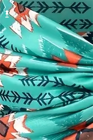 WeWeus Yeşil Baklava Desen Premium Kadın Saç Bandı