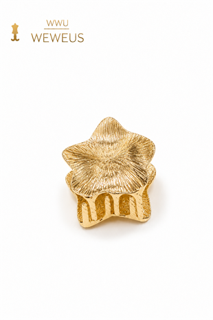 WeWeus Yıldız Gold Parlak Sarı Metal Mini Premium Mandal Toka