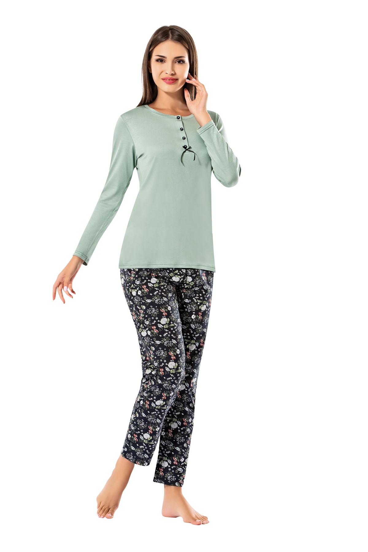 Erdem Bayan Viskon Kışlık Pijama Takımı: Erdem İç Giyim