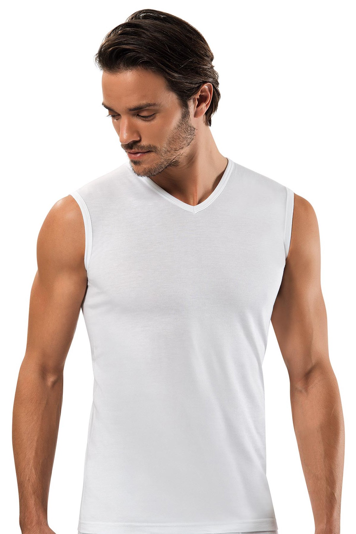 Erdem Modal V Yaka Kolsuz T-Shirt: Erdem İç Giyim