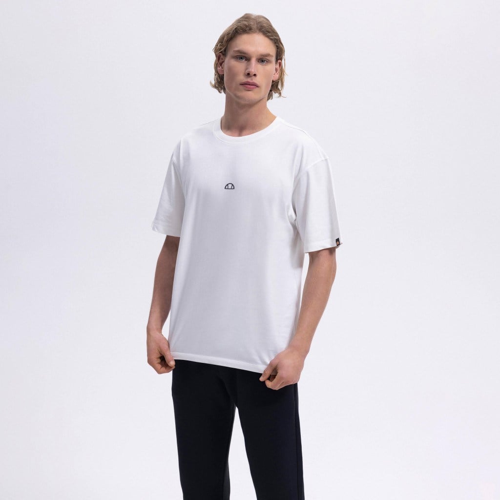 Ellesse Erkek Kırık Beyaz Oversize Tişört EM376-OF