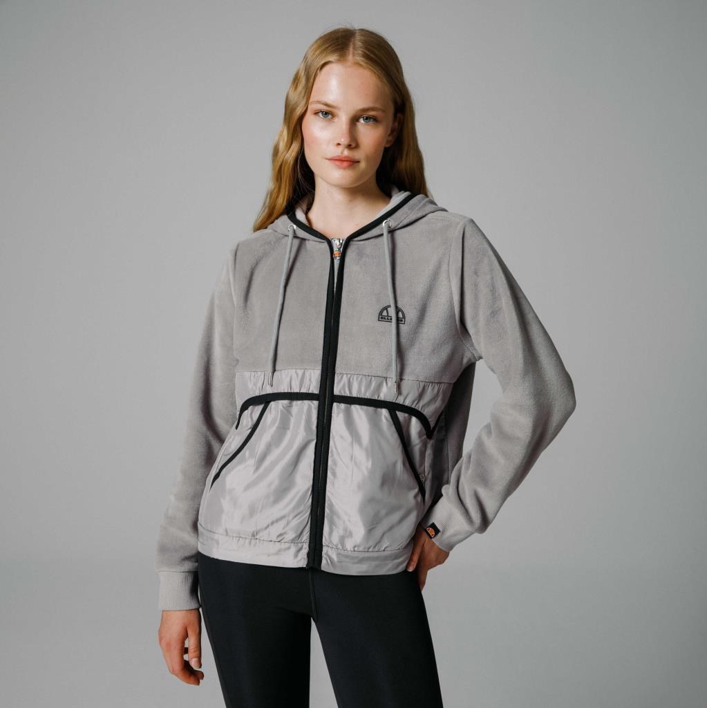 Ellesse Fermuarlı Kapüşonlu Kadın Gri Ceket EF188