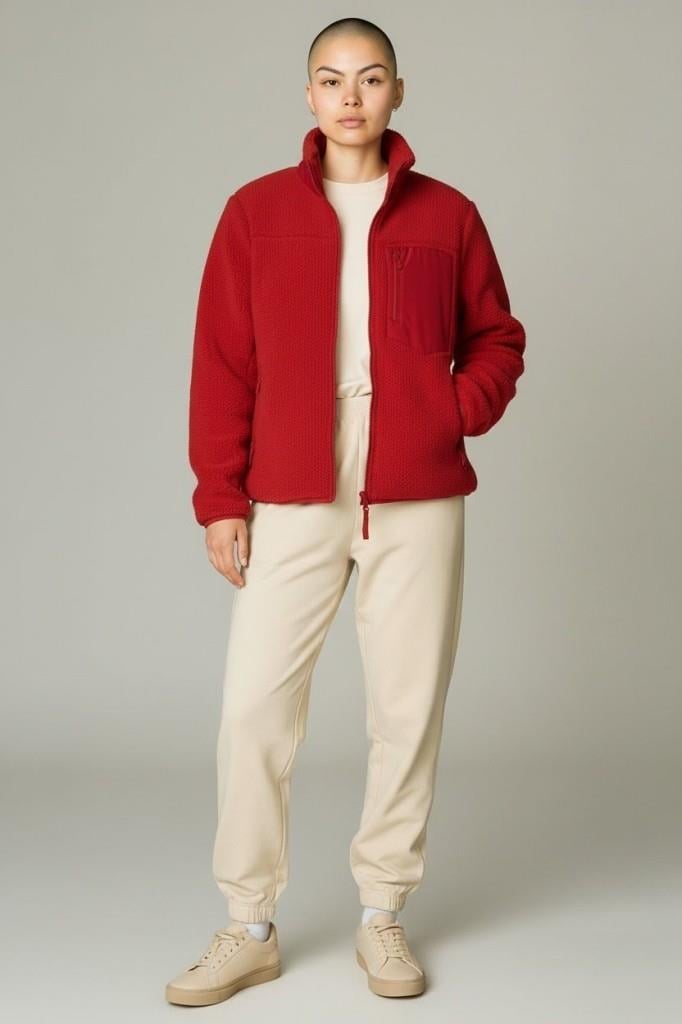 Exuma 2421149 Kadın Peluş Polar Kırmızı