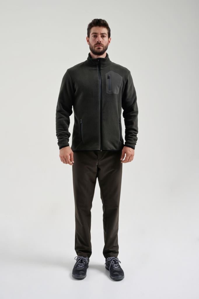 Exuma Erkek Tam Fermuarlı Polar 2312003 - Haki