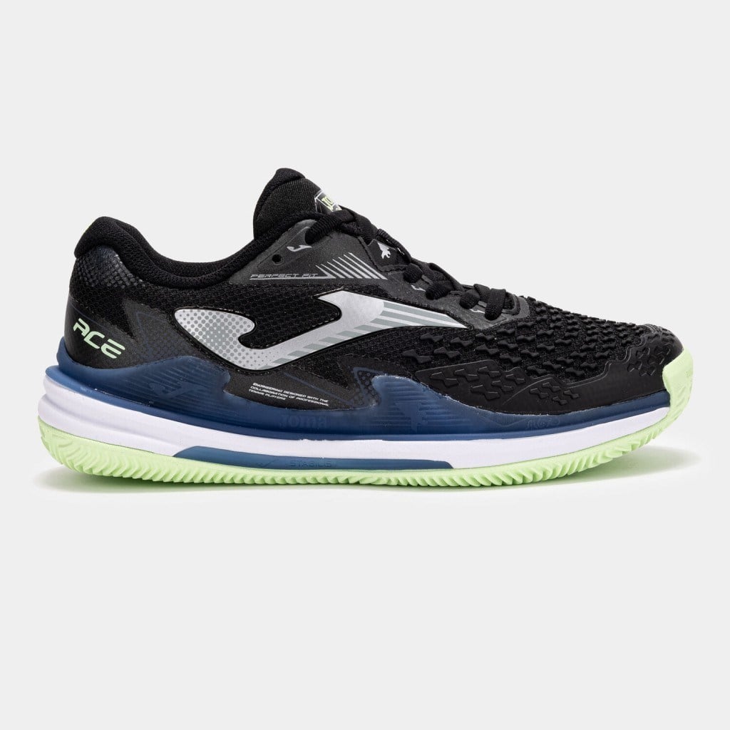 Joma Ace Kadın Siyah Toprak Kort Tenis Ayakkabısı TACLS2501C