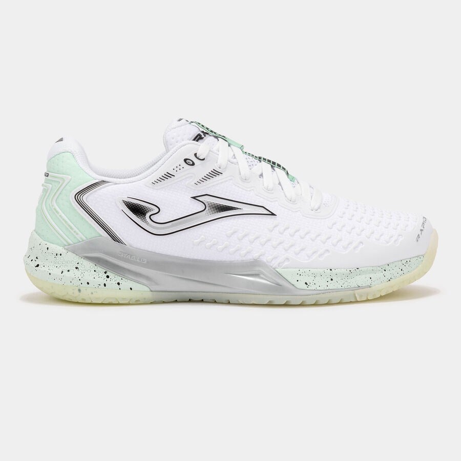 Joma Rapid Lady 25 TRALW2502AC Kadın Toprak & Sert Kort Tenis Ayakkabısı - Beyaz