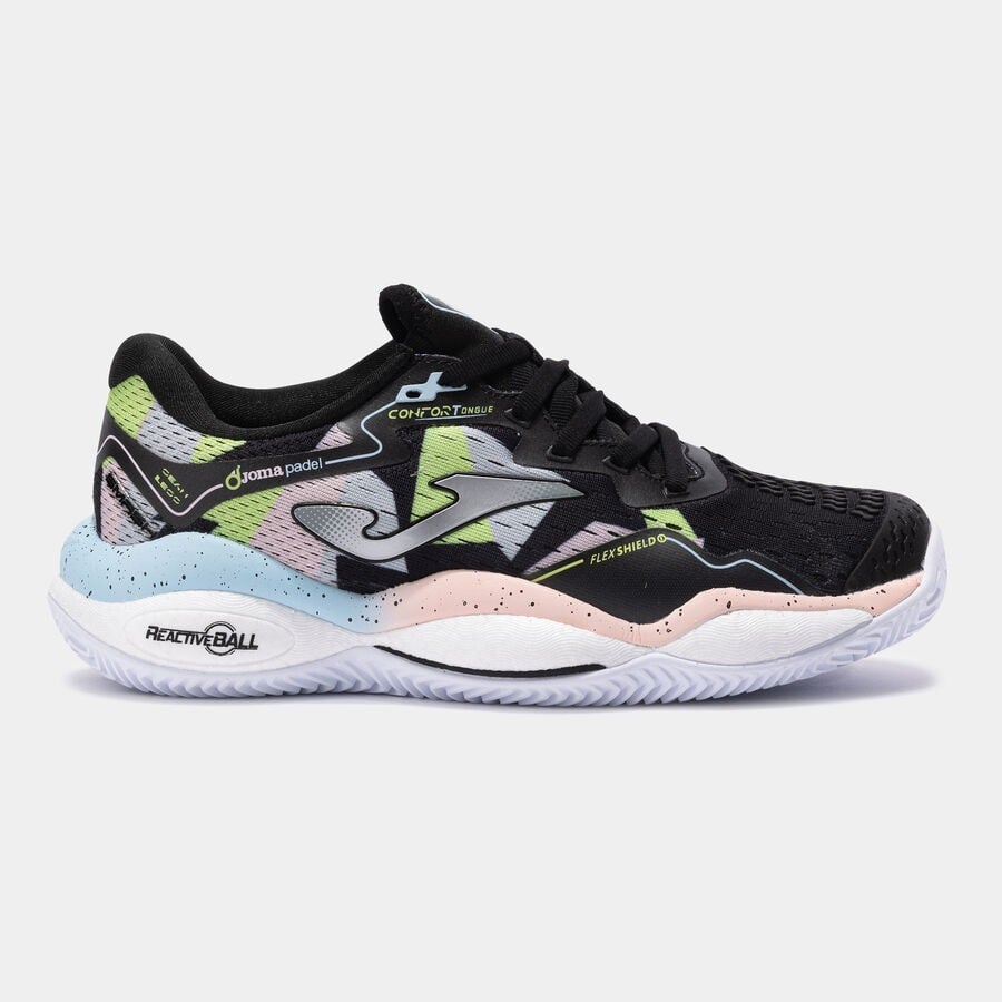 Joma Smash Kadın TSMALW2501C Toprak Kort Tenis & Padel Ayakkabısı - Siyah