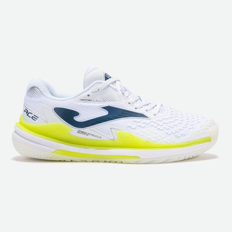 Joma TACEW2502AC Ace Sert & Toprak Kort Erkek Tenis Ayakkabısı - Beyaz/Lime