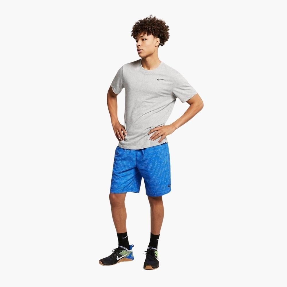 NIKE AR6029-063 Dri-FIT Crew Solid Erkek Gri Spor Tişört